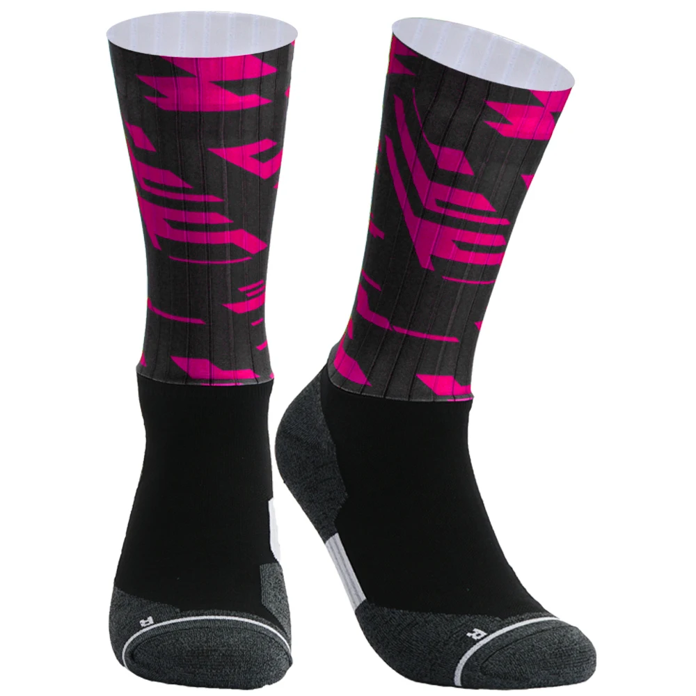 Chaussettes de compression coordonnantes pour vélo de route, sans couture, sport professionnel, course en plein air, vélo, vélo, équipe Aero, 2024