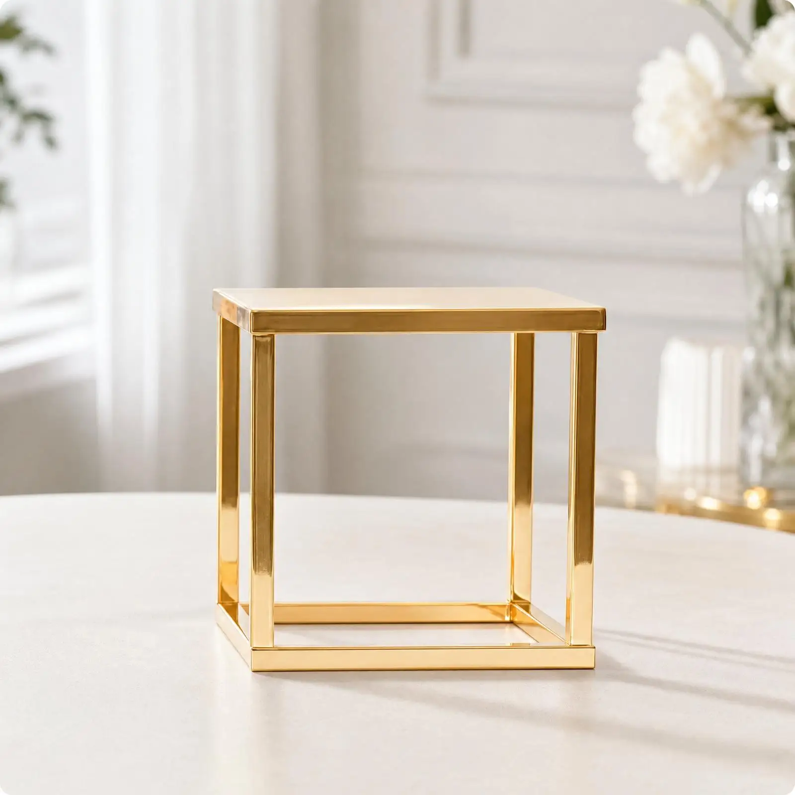 Elegant Gold Cake Stand for Party Bakery Display Metal Dessert Riser