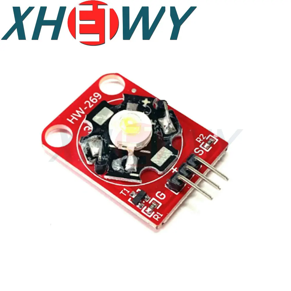 3W High Power LED Module Blue/Green/Purple/Red/White/Yellow LED with PCB Chassis for Arduino STM32 AVR