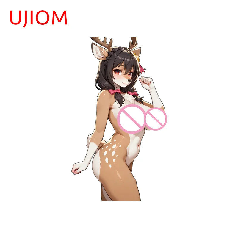 UJIOM Giraffe Furry Sexy Big Chest Ass Wall Sticker Personality Funny Waterproof Graphics Decal Unique Computer Case Decoration