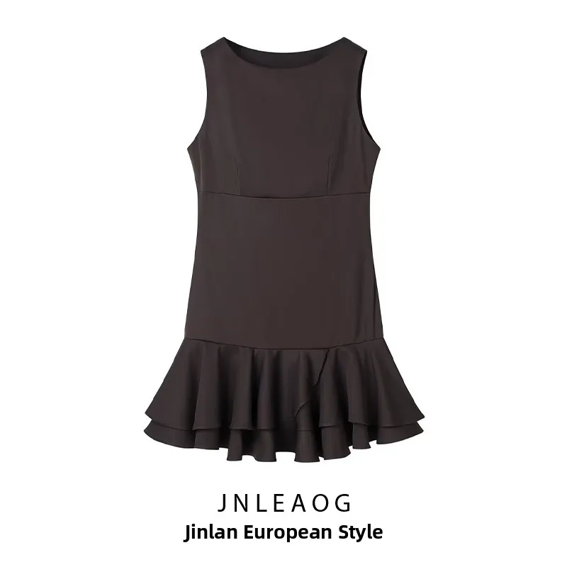 JNLEAOG Outono Novo ort Camadas Decorativas Dr Ele Faion Roupas Femininas Corte Reto Slim Fit Casual Fibra de Poliéster