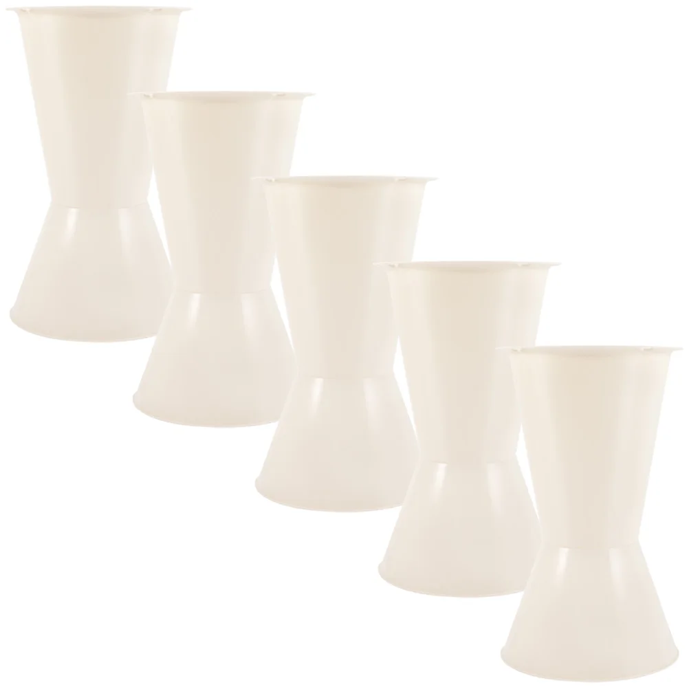 5 قطع من حامل باقة الزهور البلاستيكية سهل الاستخدام لحفلات الزفاف وباقات الزفاف وحامل باقة الزينة للزهور الاصطناعية #1