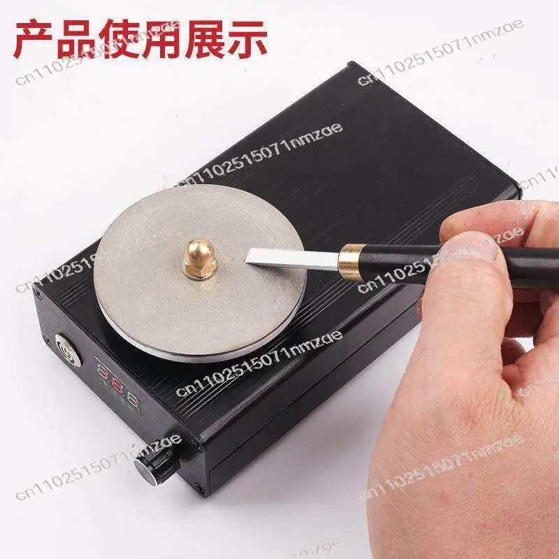 220V Adjustable Speed Electric Knife Sharpener, 0-3000RPM 70MM Grinding Wheel for DIY Carving Tool Polishing