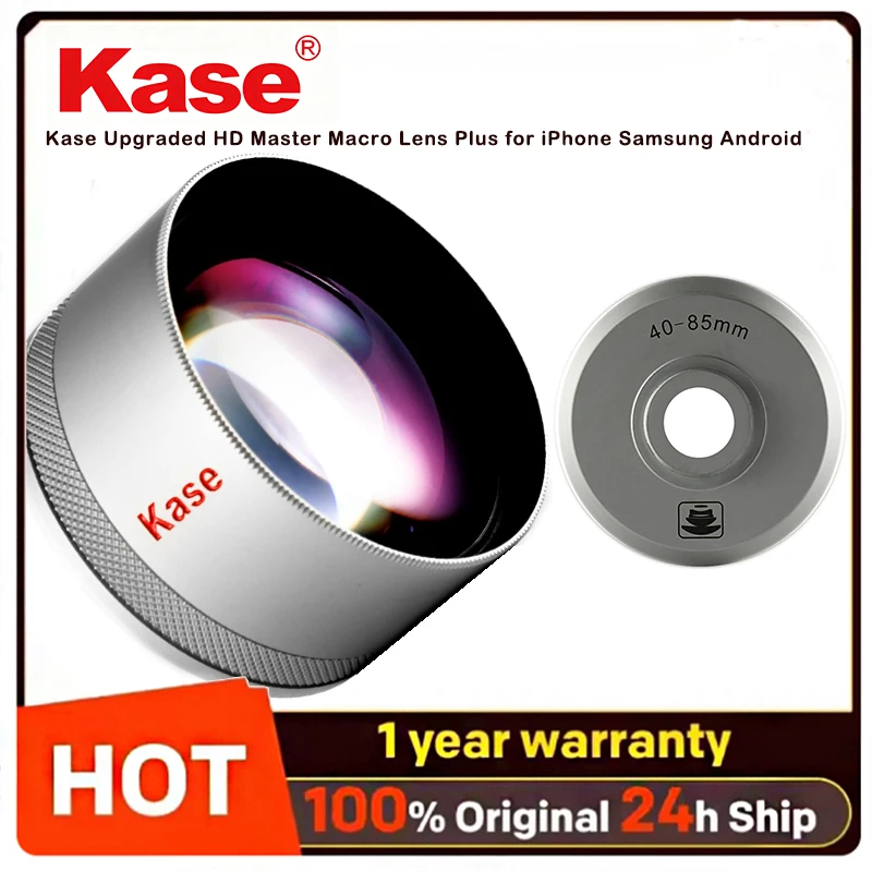 Kase HD Master Macro Lens Attachment 40-85mm Long Shooting Distance For iOS iPhone Samsung Google Pixel Android