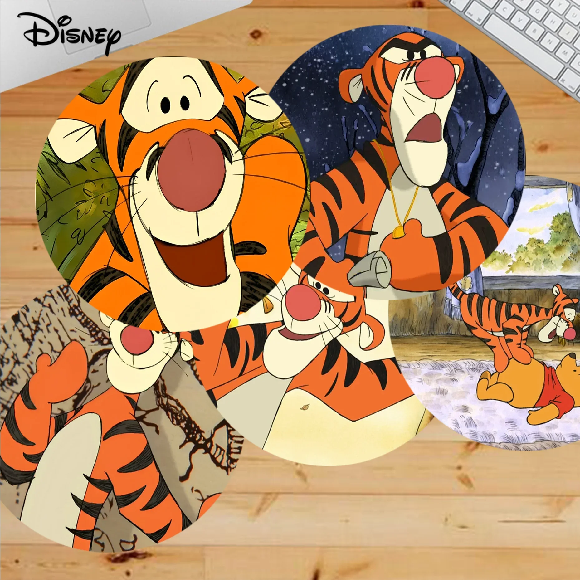 Disney Tigger Anime Movie Mousepad Non-slip Lockedge Office Computer Desk Mat Table Keyboard Cushion Non-slip For Girls Bedroom