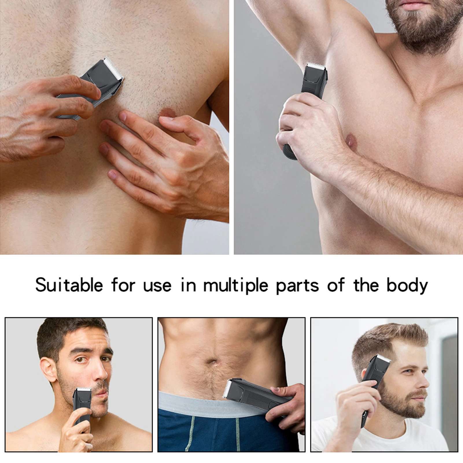 Hiena aparador de cabelo elétrico à prova dwaterproof água barbeador barba profissional conjunto máquina de cortar cabelo para corpo cabeça depilação máquina de cortar cabelo