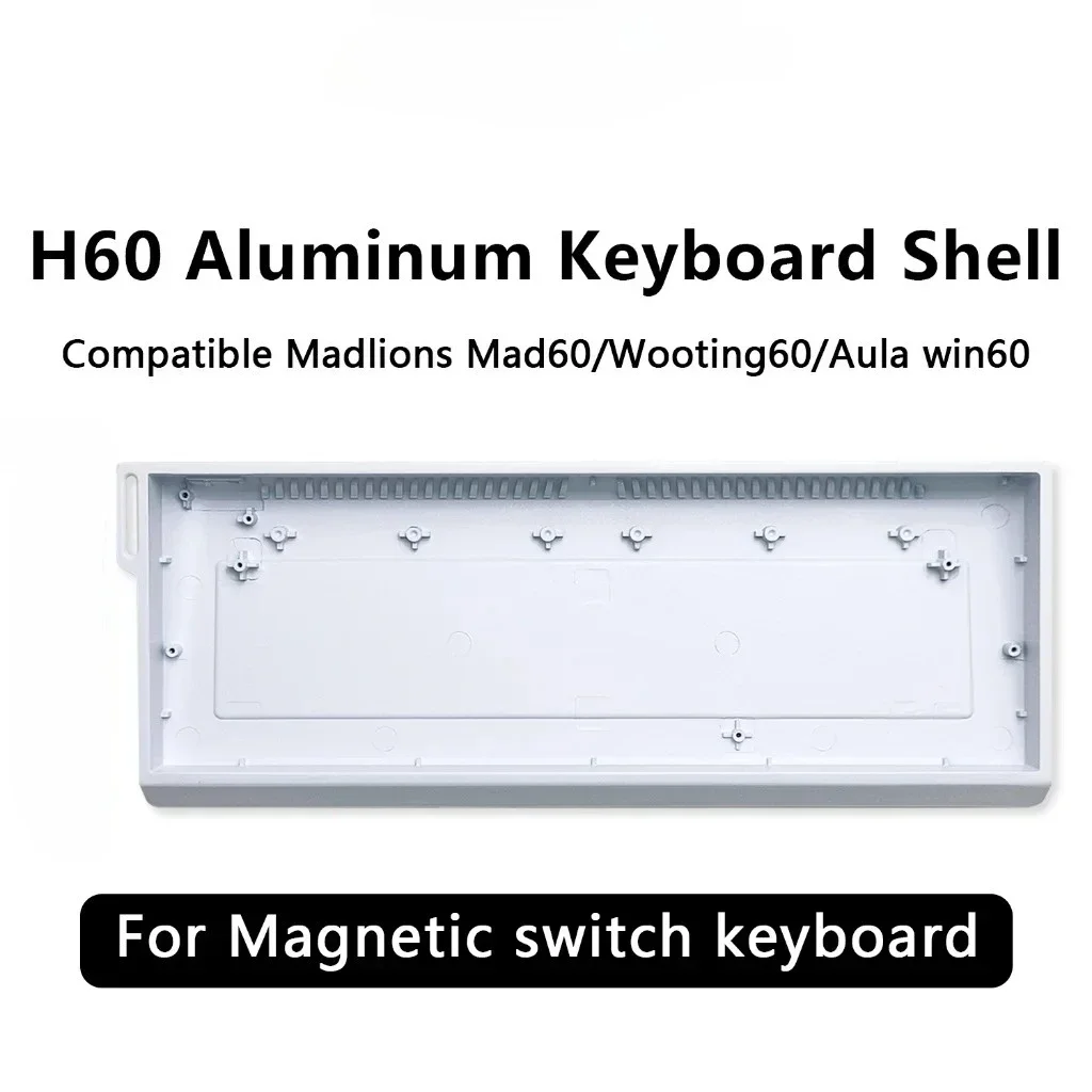 

GH60 Aluminum Keyboard Shell Custom 60% Keys Layouts Keyboard case for Mad60 Wooting60HE Raven61 Win60 GT60 Keyboard DIY PC Gift