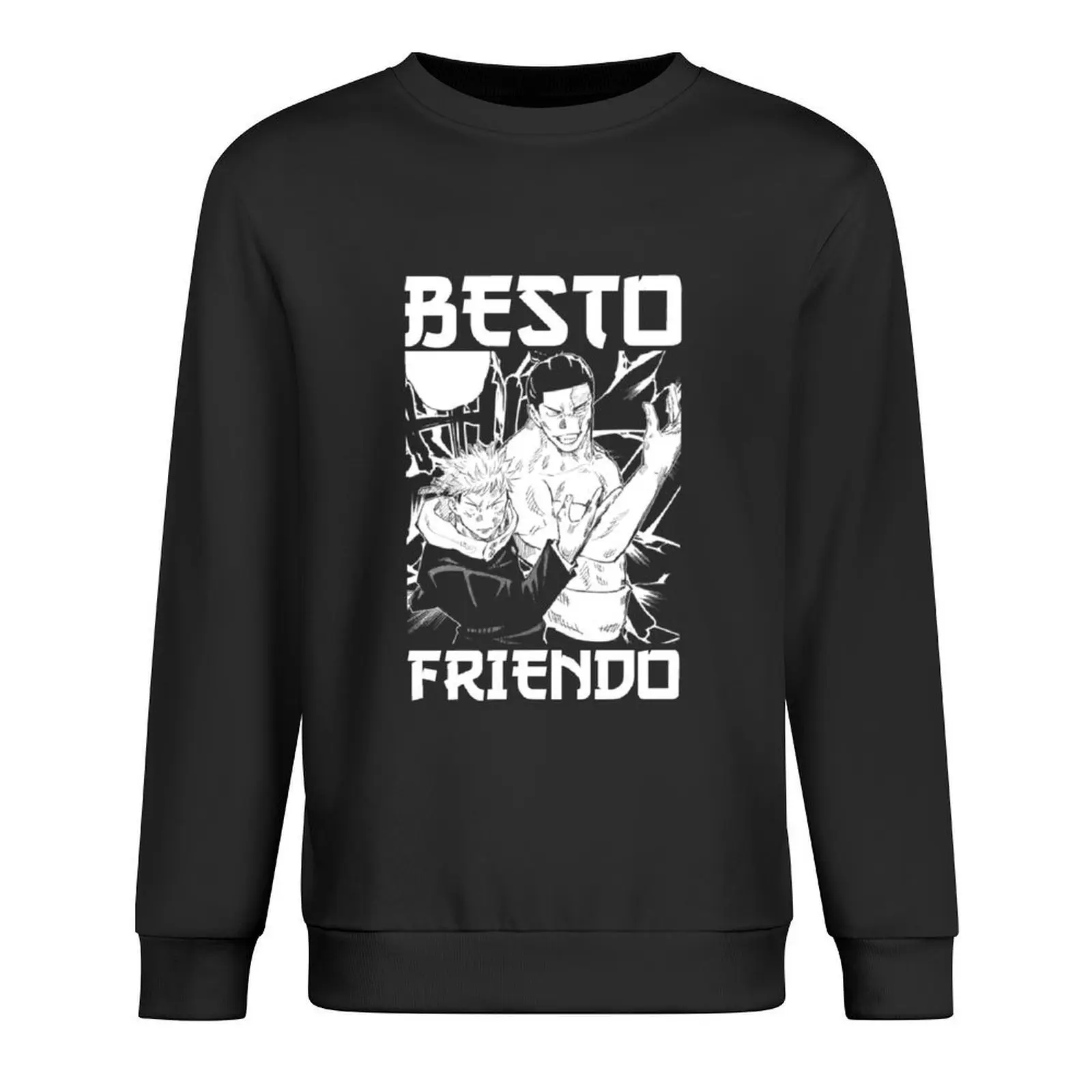 

BESTO FRIENDO Pullover anime clothes mens designer clothes tracksuit japanese style sweatshirt for men
