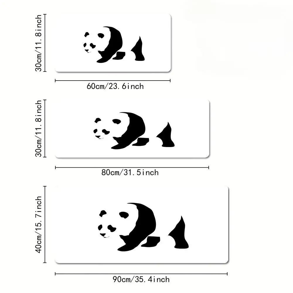 Artistic Minimalist Style Panda Illustration Design Mouse Pad Desk Mat Non-Slip Stitched Edge office mat Gaming pad mouse pads view 4