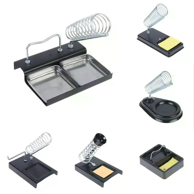 Iron Holder Metal Spring Stand Multi Function Solder Support Base For Welding Repair DIY Handwork Tool Use Soldering