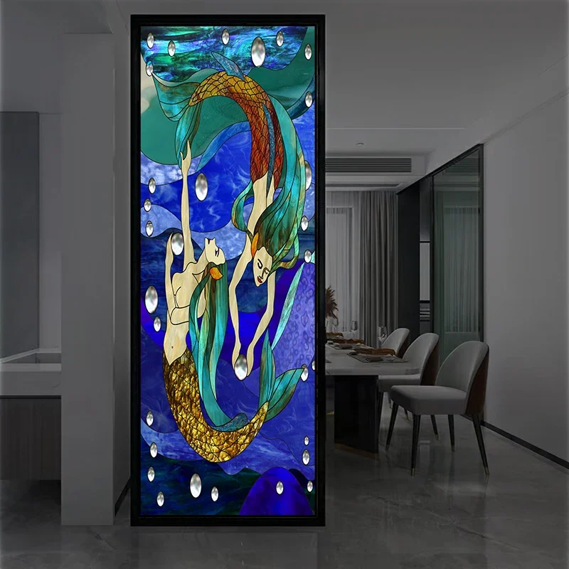 Custom wonderful custom color church art glass colored painting doors and windows porch partition screen background