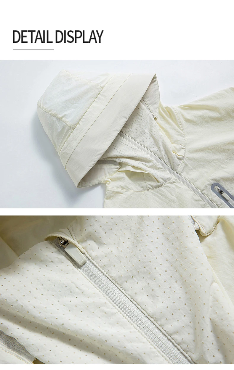 LNGXO Damen- und Herrenjacke, wasserdicht, UV-Schutz, Windjacke, Camping, Klettern, Trekking, Wanderjacke, Unisex, schnell trocknend, Sonnenschutzmantel – Detail 20