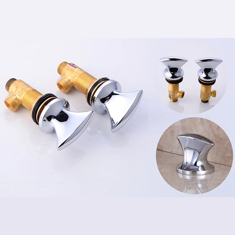 BAKALA ottone cromato vasca da bagno valvola di controllo dell\'acqua calda e fredda rubinetto vasca da bagno miscelatore doccia vasca da bagno 3