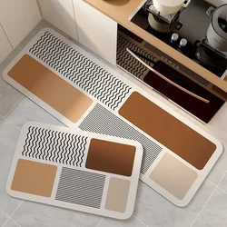 Kitchen Floor Mat Pvc Leather Waterproof Carpet Non-slip Oil-proof Foot Mats Long Carpets Japanese Home Decoration Rug 주방 카펫