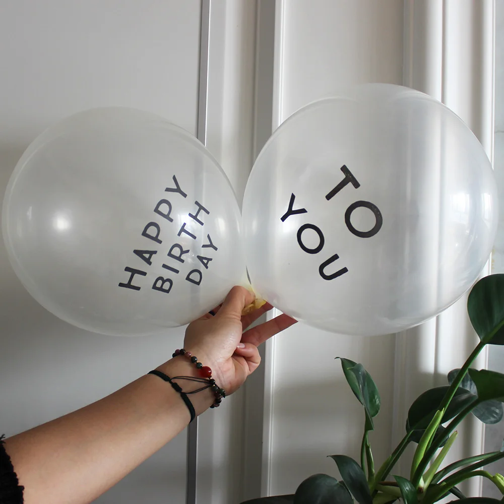 INS Style Korean Baby Hundred Days Balloon Small Fresh Birthday Happy Letter Latex Balloon 100 Days Old Party Smiling Face Ballo