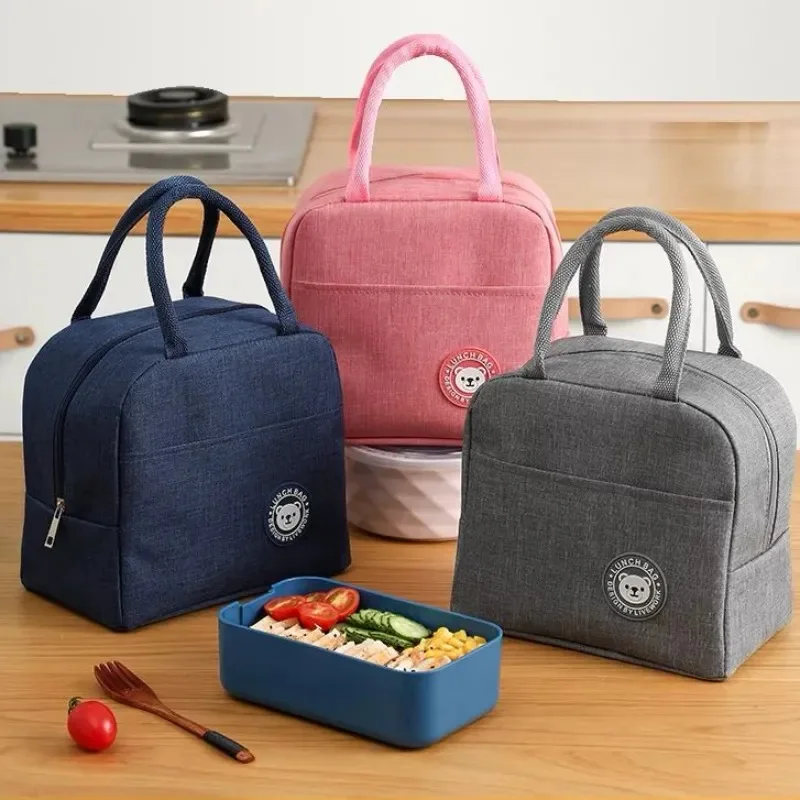 Thickened Aluminum Foil Lunch Box Bag Insulated Bento Handbag Waterproof Oil-resistant for Students And Office Workers Meal Bag