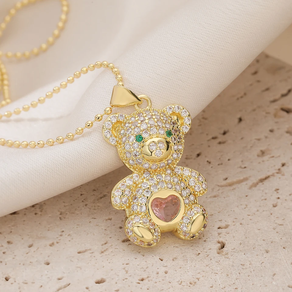 Collana Con Ciondolo Orsetto Per Donna – Gioiello Elegante In Metallo, Regalo Perfetto Per Natale, Compleanni E Anniversari