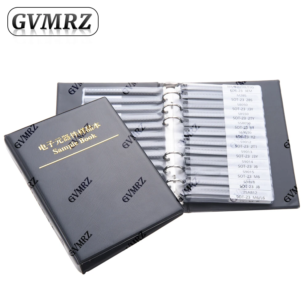 SMD Transistor triode Kit SOT23 Commonly Assorted Sample Book Chip Triode Book TL431 SOT23 BC847 S8550 S8050 S9012 MMBT2222