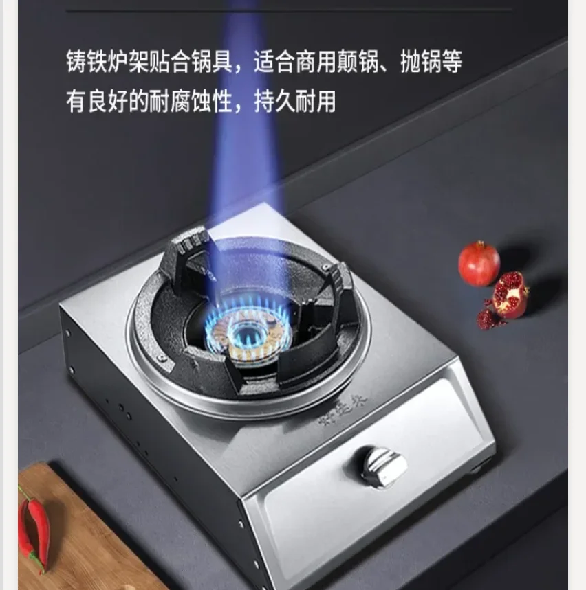 موقد غاز فردي مزدوج من الفولاذ المقاوم للصدأ عالي الضغط غاز البترول المسال الطبخ المنزلي التجاري CBD