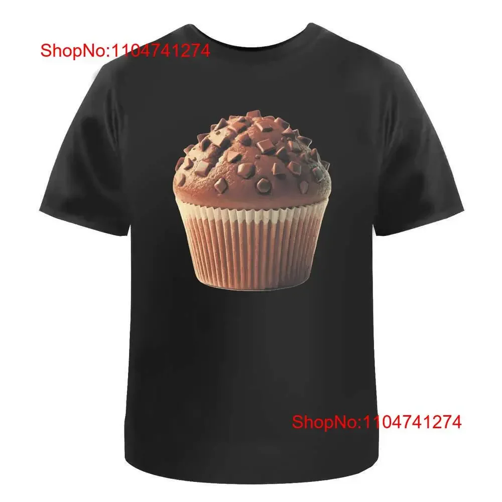 

Хлопковая футболка «Шоколадный чип Маффин» TA 051897 Винтажный стираный топ для повседневной носки, унисекс, домашний, повседневный, удобный