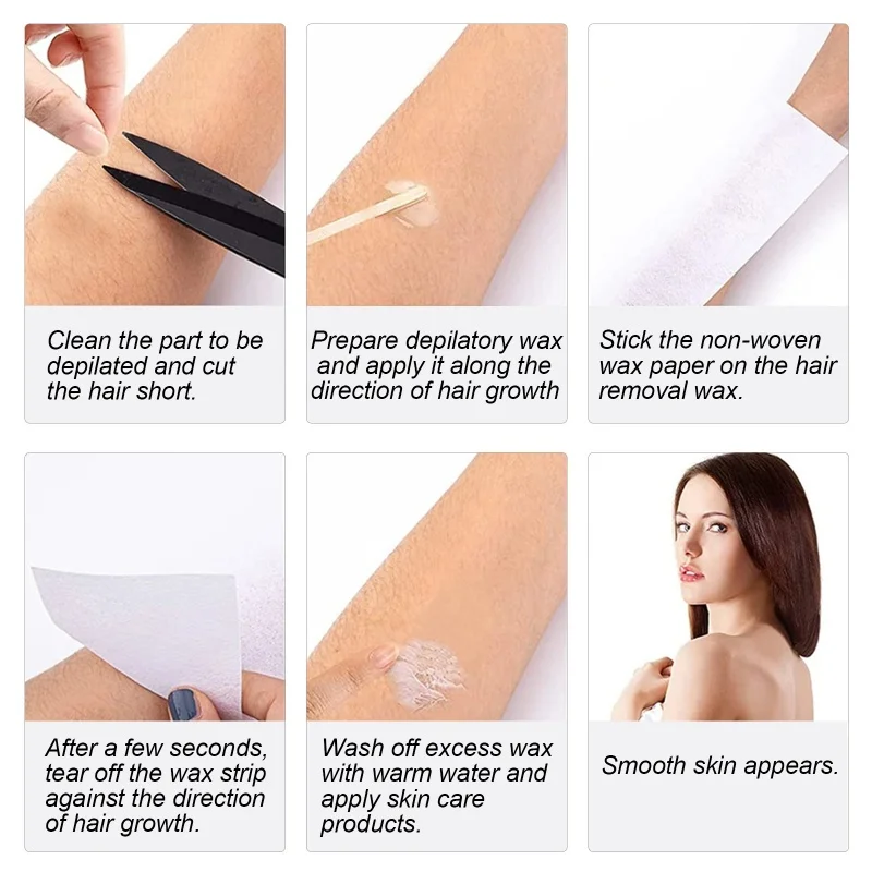 50/100 ياردة/لفة شرائط شمع لإزالة الشعر غير المنسوجة إزالة الشعر لفات ورق الشمع أدوات إزالة الشعر عالية الجودة #5