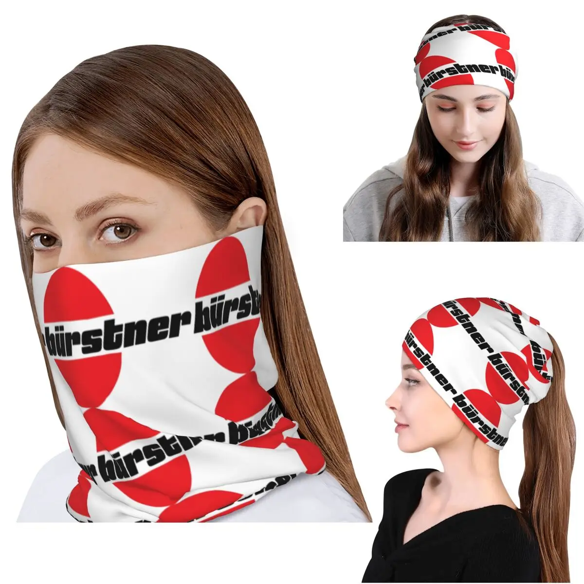 

Многофункциональная балаклава-шарф Burstner с логотипом: маска-бандана, шарф, шапка-бини для мужчин и женщин, взрослых, на все сезоны