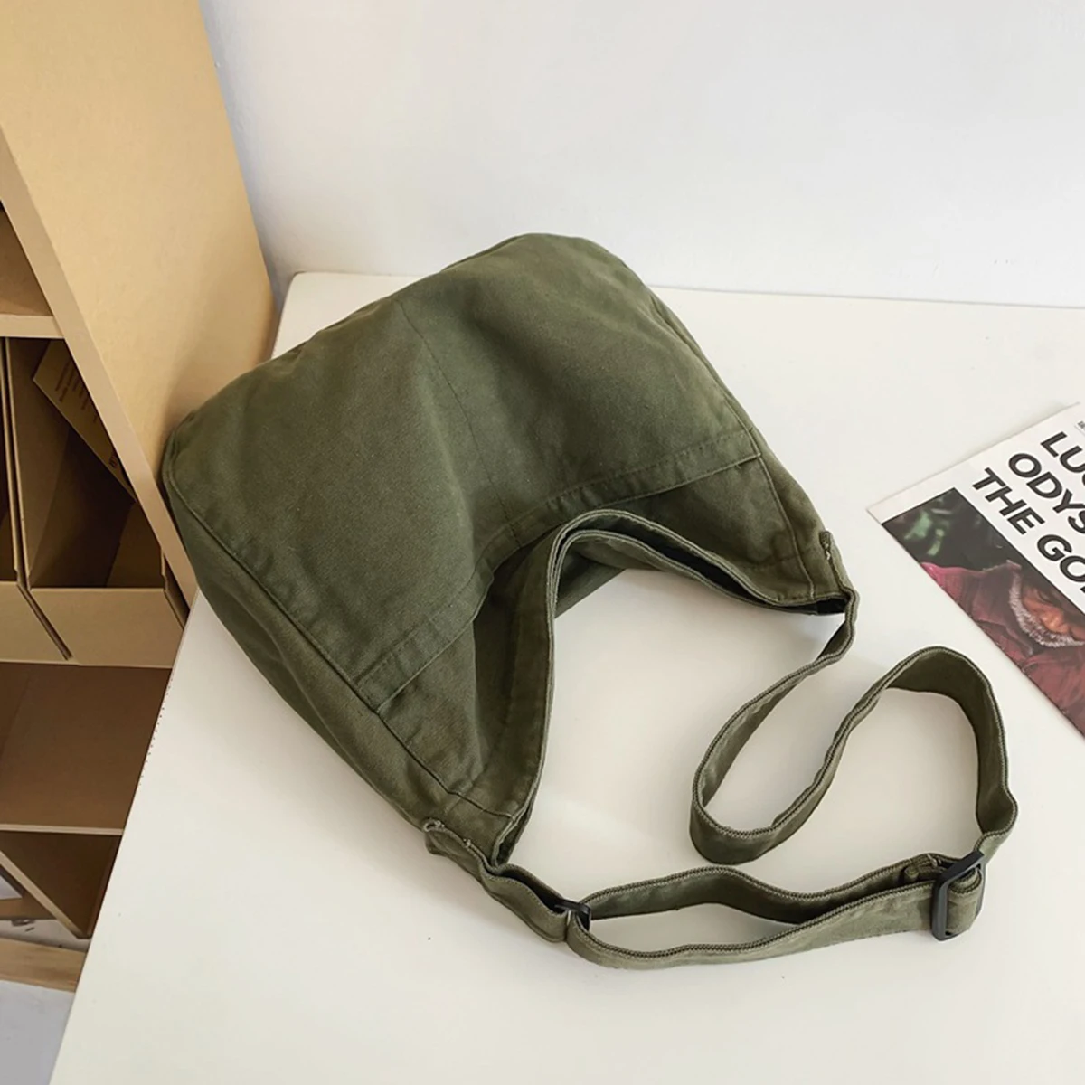 

Новая женская парусиновая сумка через плечо, большая вместительная богемная повседневная сумка на плечо для студентов, простая стильная сумка-тоут для книг