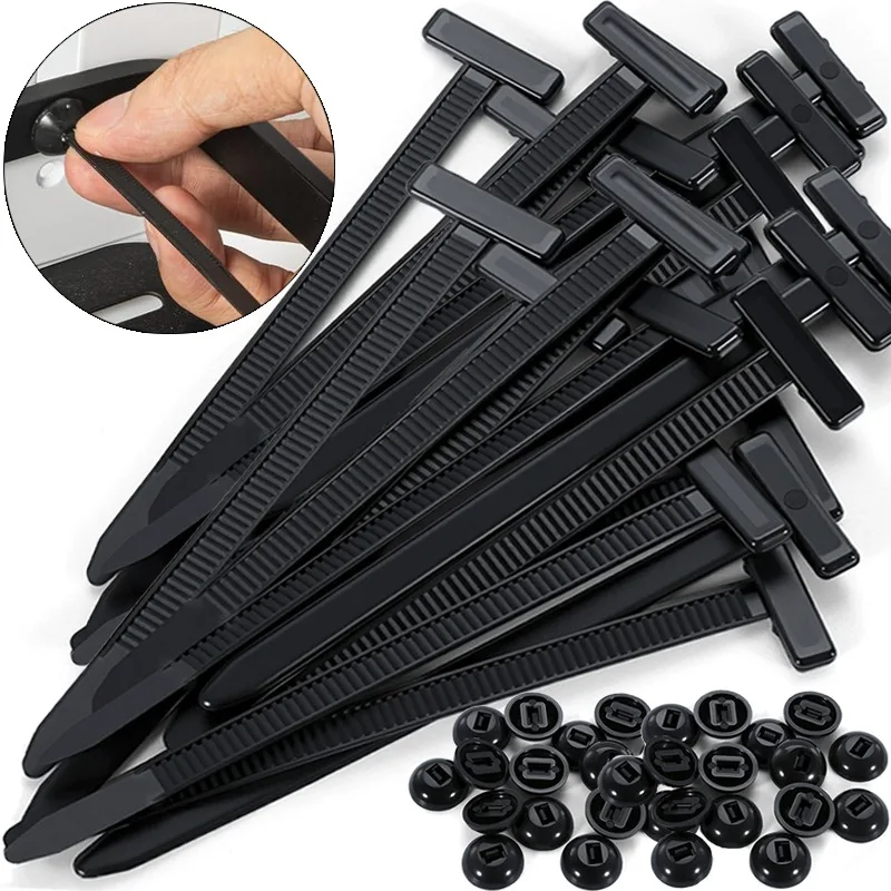 Self-locking Cable Ties Buckle Auto Parts Fastener Nylon Universal Cable Ties Multi-Purpose Plastic Mounting Tools for Vehicles