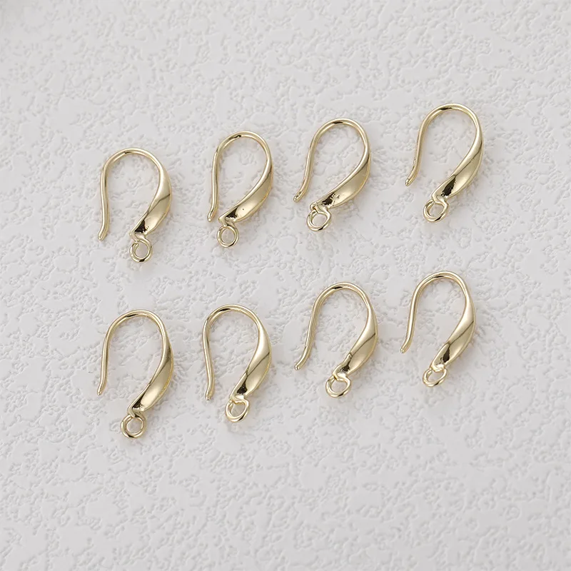 14k Gold Color Retention Retro Short Water Drop Earrings, DIY Ear Hook Ear Jewelry Basic Accessories Materials