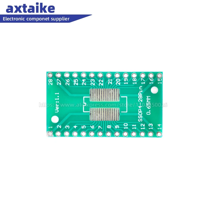 10PCS TSSOP28 SSOP28 SOP-28 SOP28 to DIP28 Transfer Board DIP Pin Board Pitch IC Adapter plate Conversion board 0.65/1.27mm