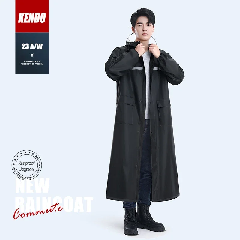 Fashion Adult Waterproof Long Raincoat One-piece Full-body Adult Motorcycle Rider Men's Raincoat Walking Protection Raincoat