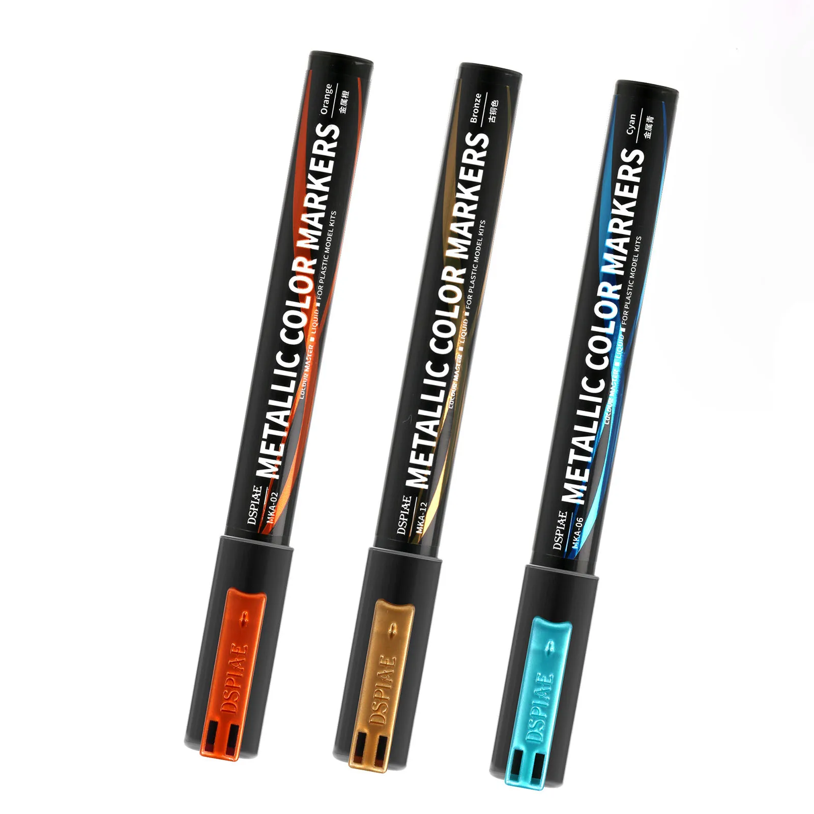 

New DSPIAE MKA Super Metallic Marker Brush Pen Environment-friendly Water-based Soft Head Sliver Gold Pink Red Blue Green Orange