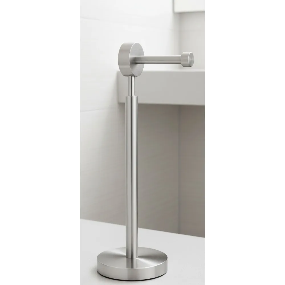 

Modern Freestanding Toilet Paper Holder Stand with Weighted Base for Bathroom Living Room Bedroom No Drill Needed