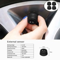 Solar Car Tire Pressure Alarm 4 External Sensors LCD Display Auto Security Alarm Systems Universal Wireless TPMS Monitor System