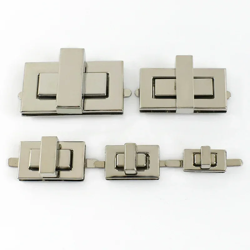 2/4/10 Stück 52/44/32mm Rechteckiger Drehverschluss Metallschnalle DIY Handtaschen-Verschluss Hardware-Schlösser Taschenzubehör