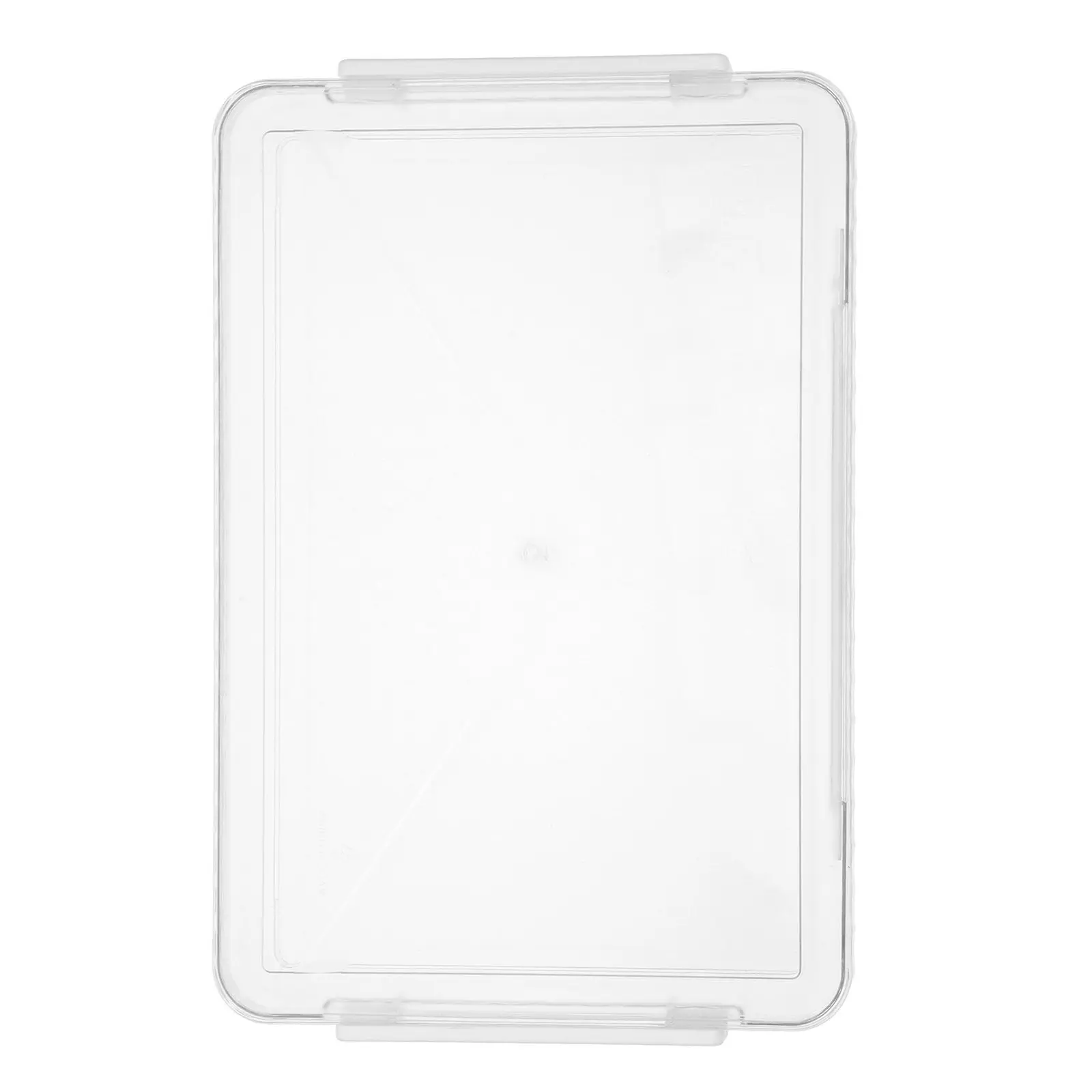 Portable Transparent Document Storage Box Fliptop Lid Handle Waterproof File Organizer Certificate Holder Office Storage Case