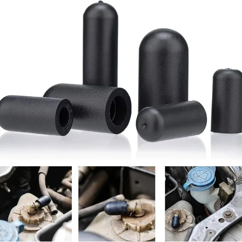 80pcs Vacuum Dust Cap Car Carburetor Hose Cover Kit Vacuum Cover Combination Automobile Accessories