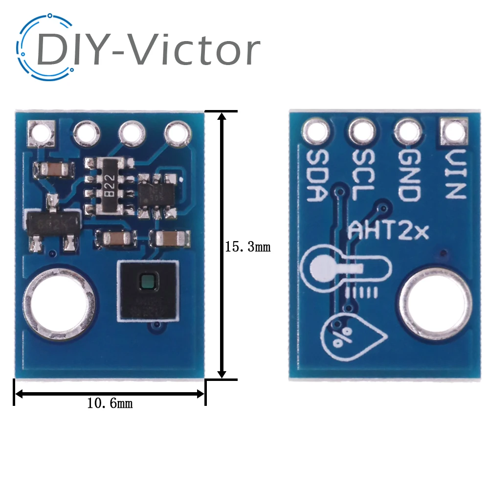 Imagem -06 - Precisão Digital Temperatura e Umidade Sensor Comunicação Substituir Módulo I2c Aht10 Aht20 Aht21 10 Pcs por Lote Alta