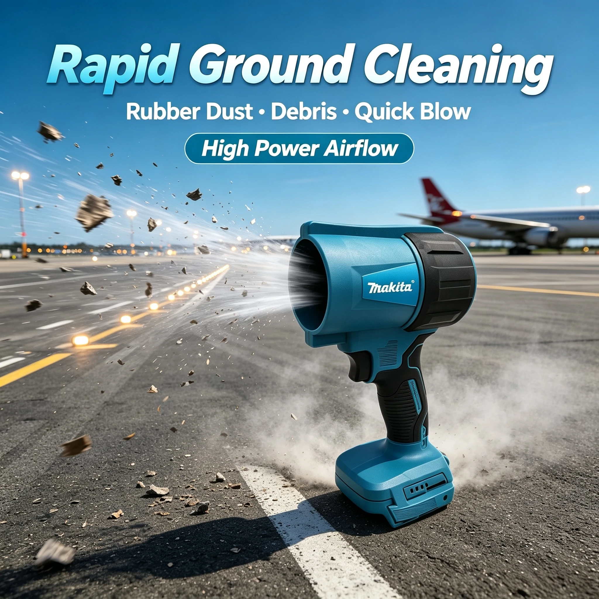 Makita 30000RPM Violent Blower Turbo Jet Fan, 18V Rechargeable Electric Air Duster, Turbo Wind Speed Car Cleaning Tool