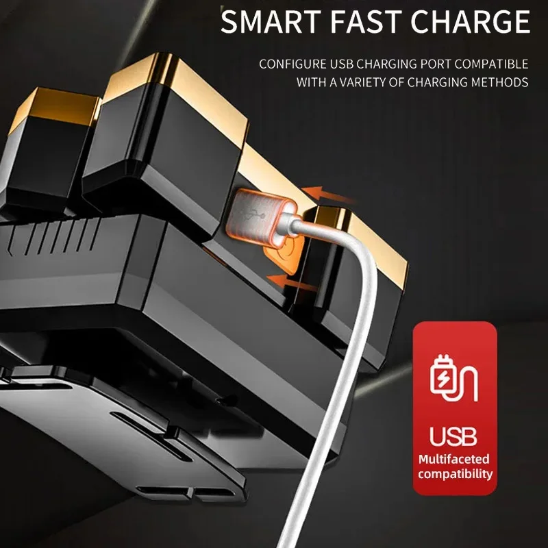 مصباح يدوي قوي بخمسة رؤوس قابل لإعادة الشحن، مصباح أمامي للصيد، مصباح أمامي للتخييم، شعلة صيد، فانوس ما قبل المشي لمسافات طويلة