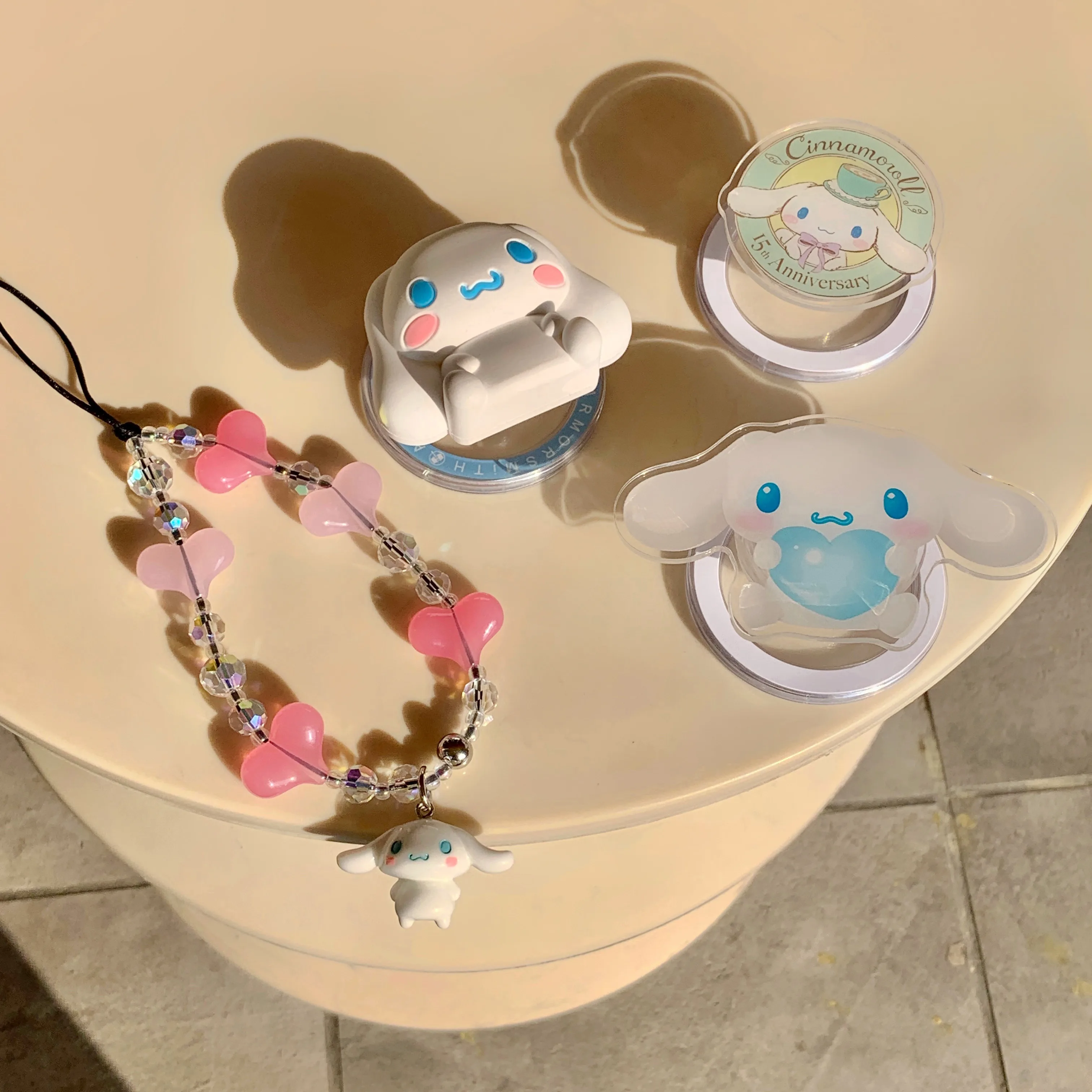 Classic Cartoon With Cinnamoroll Magnetic Phone Holder For Samsung&IPhone Anti-Slip&Detachable Girls Gift Foldable Kickstand