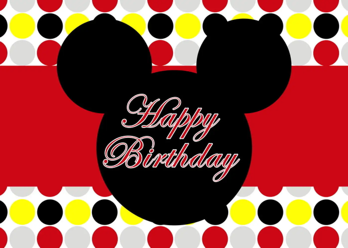 1 zestaw Disney kreskówka myszka miki motyw myszki Minnie dzieci szczęśliwe tło na urodziny Baby Shower ujawniający transparent fotograficzny