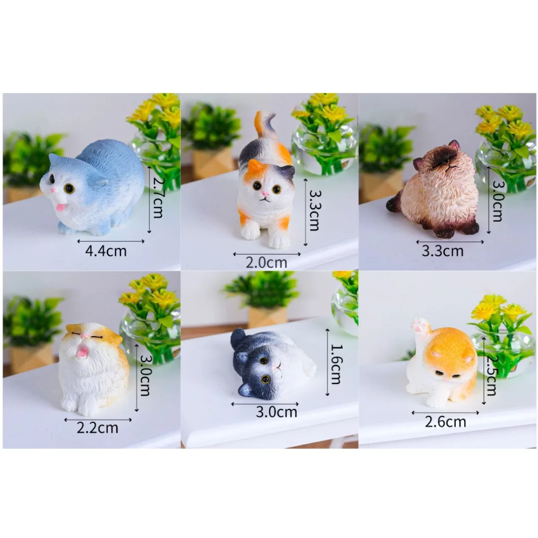 1 قطعة الكرتون لطيف الراتنج القط زخرفة لطيف نموذج للحيوانات الصغيرة هريرة تمثال محاكاة الحيوان المشهد الصغير الحرف ألعاب الدمى