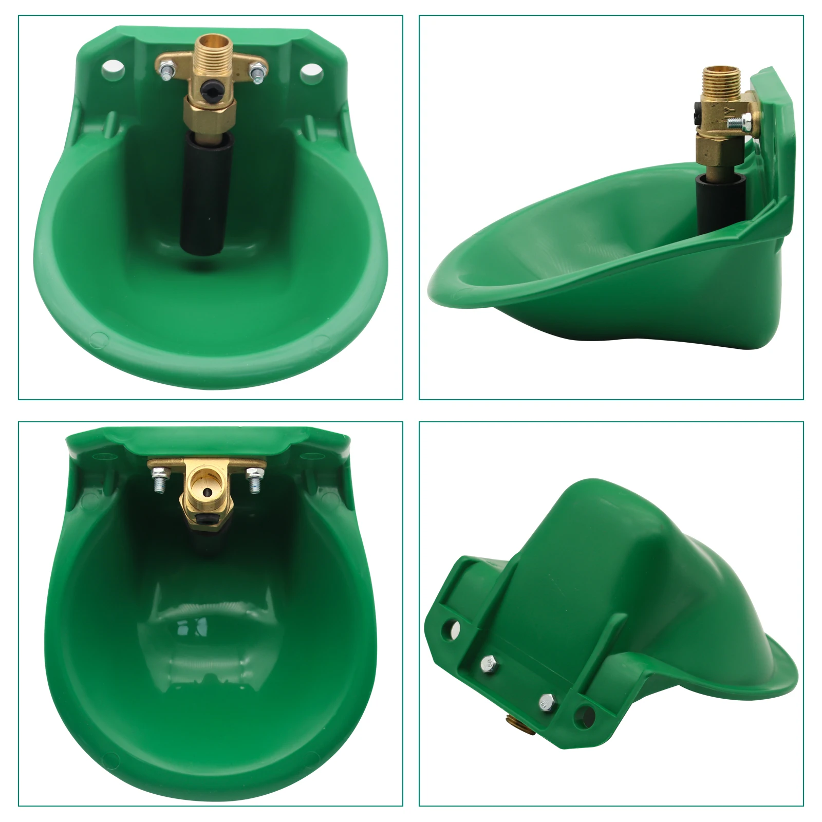 Ciotola per acqua automatica Abbeveratoio per liquidi Pecora Mucca Bovini Maiale Capra Cavallo Allevamento Alimentatore per animali Strumento per bere Sostituisci la valvola in rame del bestiame