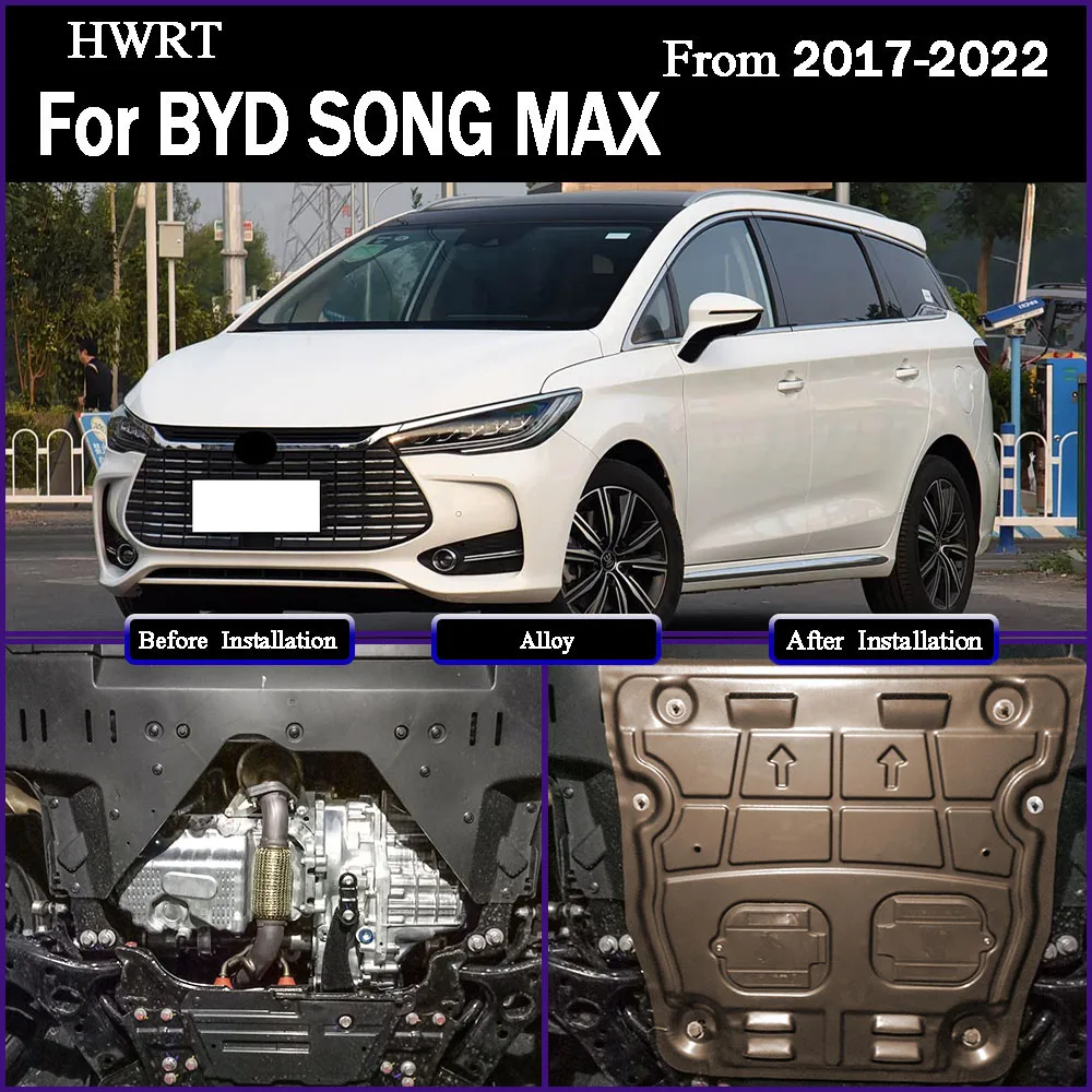 

For BYD SONG MAX 2017-2022 1.5T Car Accessories Black Under Engine Guard Mudguard Board Splash Shield Mud Fender Plate Panel