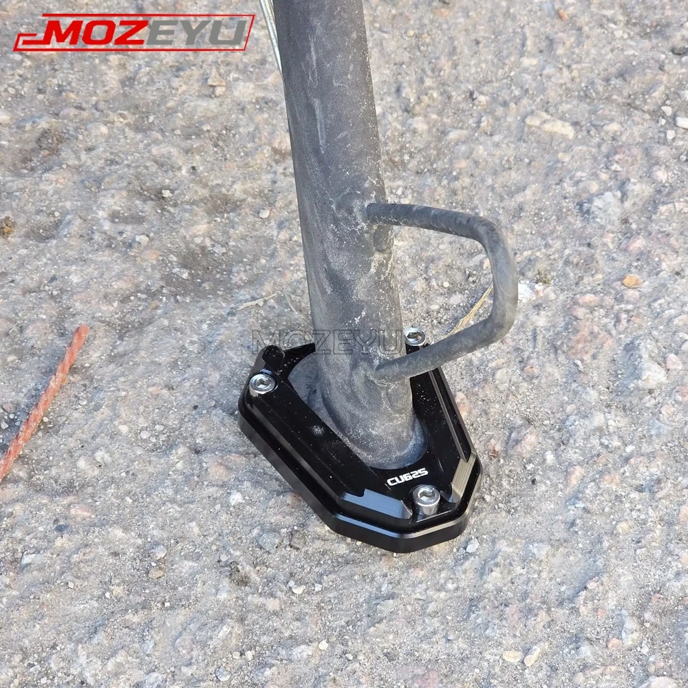 Motorcycle Kickstand Foot Side Stand Extension Enlarger Support Plate Pad For VOGE CU250 CU525 CU625 2023 2024 2025 2026 CU 625