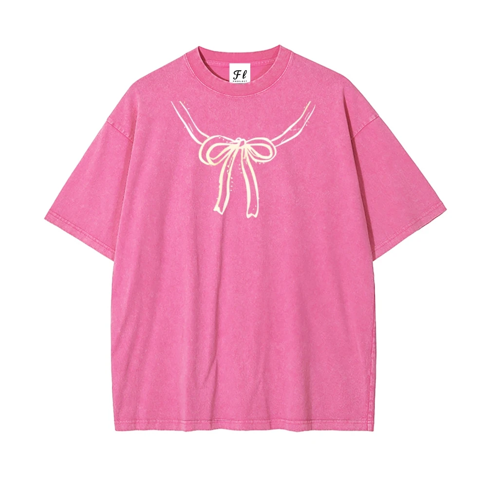 T-Shirt d'été Style américain, vêtements de rue Harajuku, col rond, manches courtes, t-shirts graphiques délavés, vêtements Y2k pour femmes