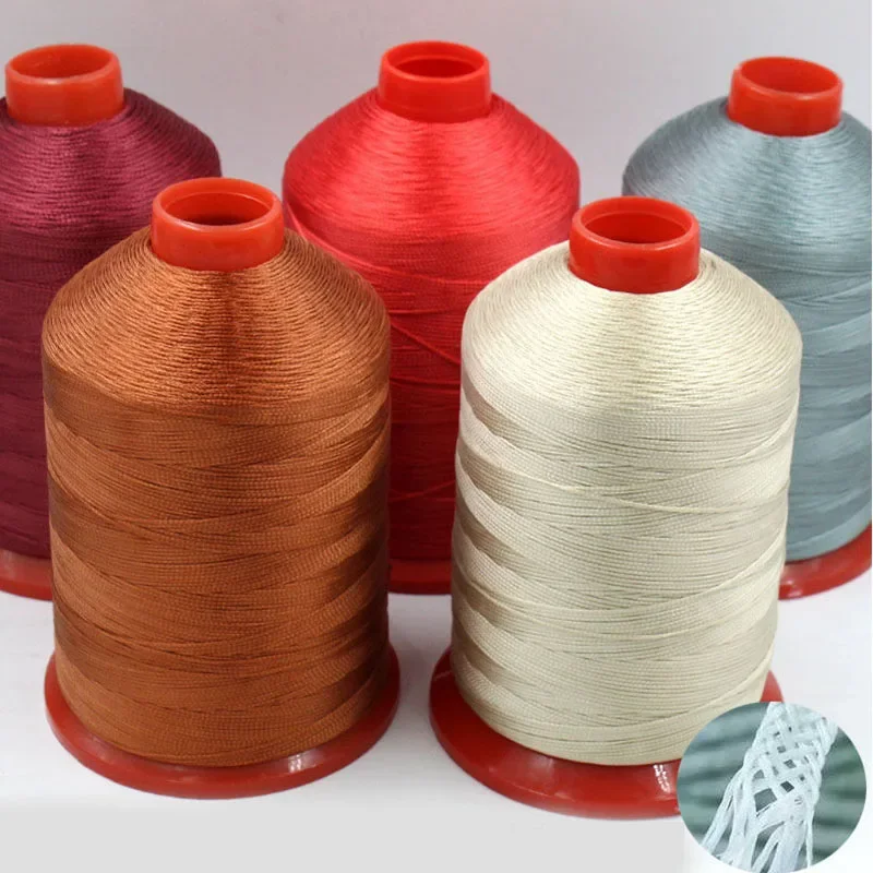 210D 16 Flat Hollow Wire Braided Leather Thread 1mm Machine Stitching Sewing Thread for Craft Bookbinding Shoe Repair 800M