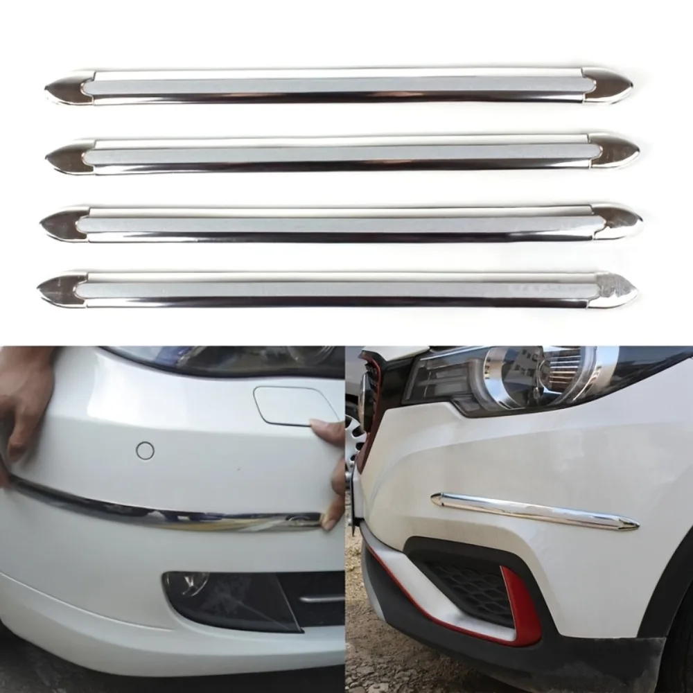 4pcs Car Bumper Protector Strip Guard Corner Protection Strips Scratch Protector Crash Anti Collision Auto Accessories