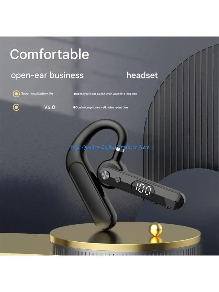 

U2JE Bluetooth-compatible Headsets With Digitals Display And Silents Button For Clear Calls And Long Battery Lifes